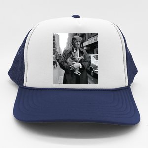 Donald Trump And Cat In Nyc Trucker Hat