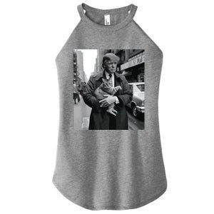 Donald Trump And Cat In Nyc Women's Perfect Tri Rocker Tank