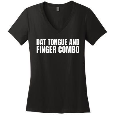 Dat Tongue And Finger Combo Women's V-Neck T-Shirt