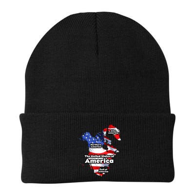 Donald Trump American Flag Canada Greenland Gulf Map Beanie