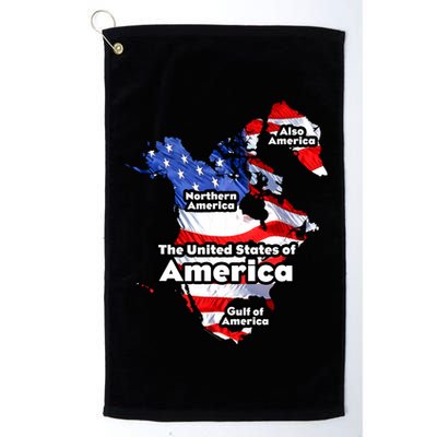 Donald Trump American Flag Canada Greenland Gulf Map Golf Towel