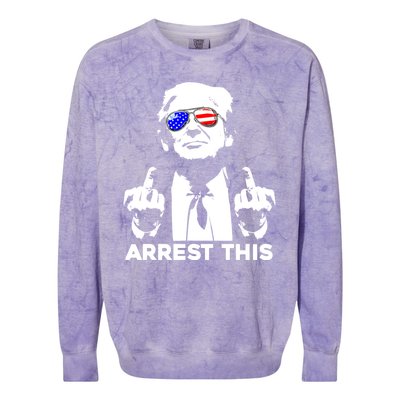 Donald Trump Arrest This Fingers 2024 Election Colorblast Crewneck Sweatshirt