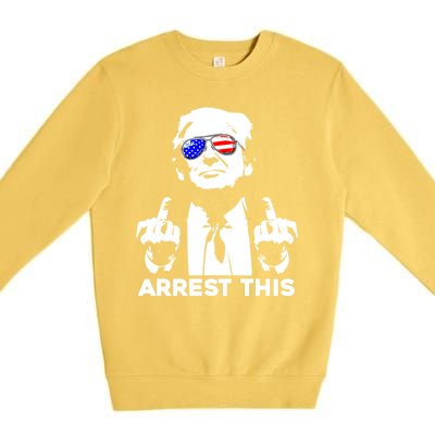 Donald Trump Arrest This Fingers 2024 Election Premium Crewneck Sweatshirt