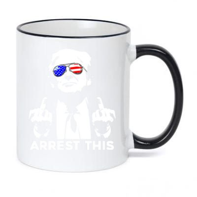 Donald Trump Arrest This Fingers 2024 Election 11oz Black Color Changing Mug