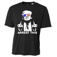 Donald Trump Arrest This Fingers 2024 Election Cooling Performance Crew T-Shirt