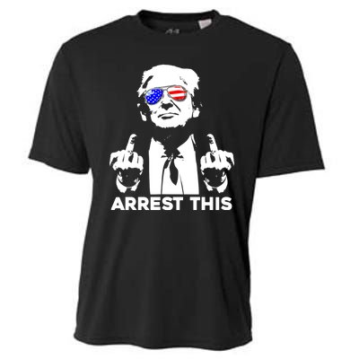 Donald Trump Arrest This Fingers 2024 Election Cooling Performance Crew T-Shirt