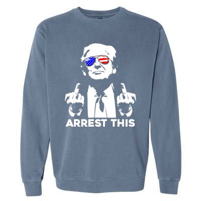 Donald Trump Arrest This Fingers 2024 Election Garment-Dyed Sweatshirt