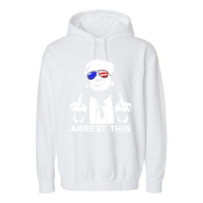 Donald Trump Arrest This Fingers 2024 Election Garment-Dyed Fleece Hoodie