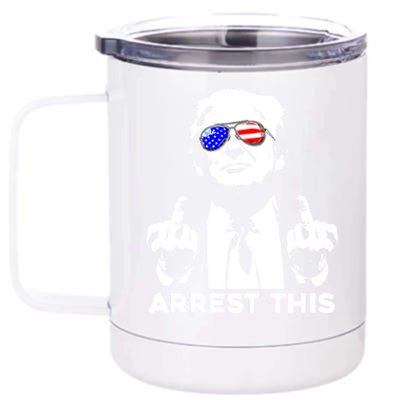 Donald Trump Arrest This Fingers 2024 Election 12 oz Stainless Steel Tumbler Cup