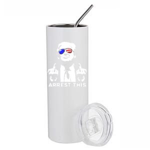 Donald Trump Arrest This Fingers 2024 Election Stainless Steel Tumbler