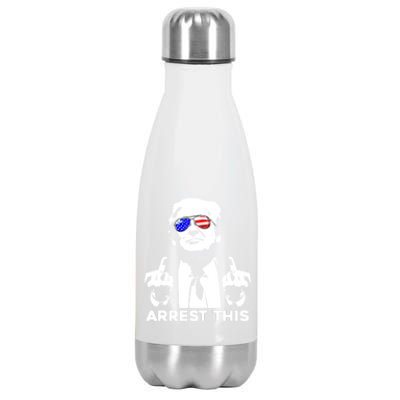 Donald Trump Arrest This Fingers 2024 Election Stainless Steel Insulated Water Bottle