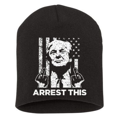 Donald Trump Arrest This Fingers 2024 Election Short Acrylic Beanie