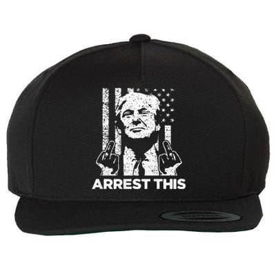 Donald Trump Arrest This Fingers 2024 Election Wool Snapback Cap