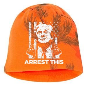 Donald Trump Arrest This Fingers 2024 Election Kati - Camo Knit Beanie