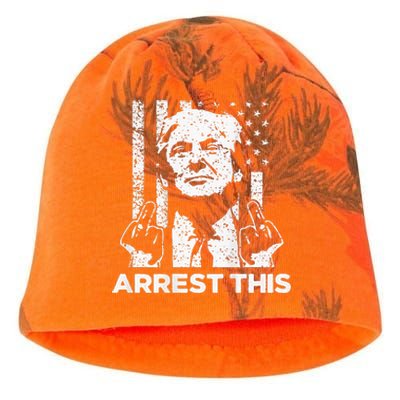 Donald Trump Arrest This Fingers 2024 Election Kati - Camo Knit Beanie