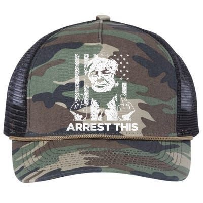 Donald Trump Arrest This Fingers 2024 Election Retro Rope Trucker Hat Cap