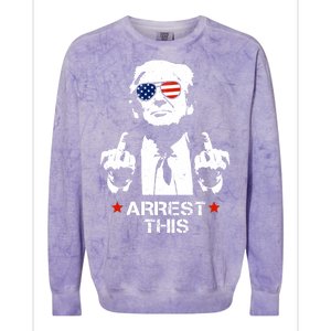 Donald Trump Arrest This Funny 2024 Election Colorblast Crewneck Sweatshirt