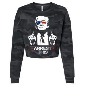 Donald Trump Arrest This Funny 2024 Election Cropped Pullover Crew