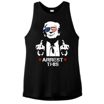 Donald Trump Arrest This Funny 2024 Election Ladies PosiCharge Tri-Blend Wicking Tank