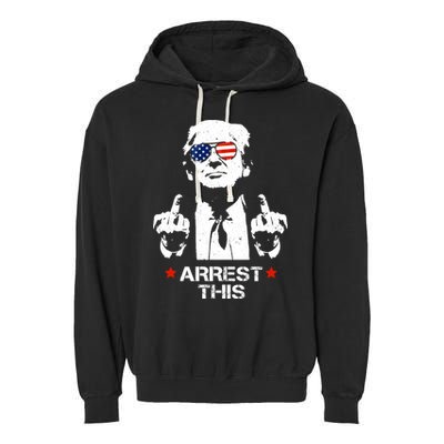 Donald Trump Arrest This Funny 2024 Election Garment-Dyed Fleece Hoodie