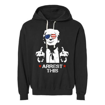 Donald Trump Arrest This Funny 2024 Election Garment-Dyed Fleece Hoodie