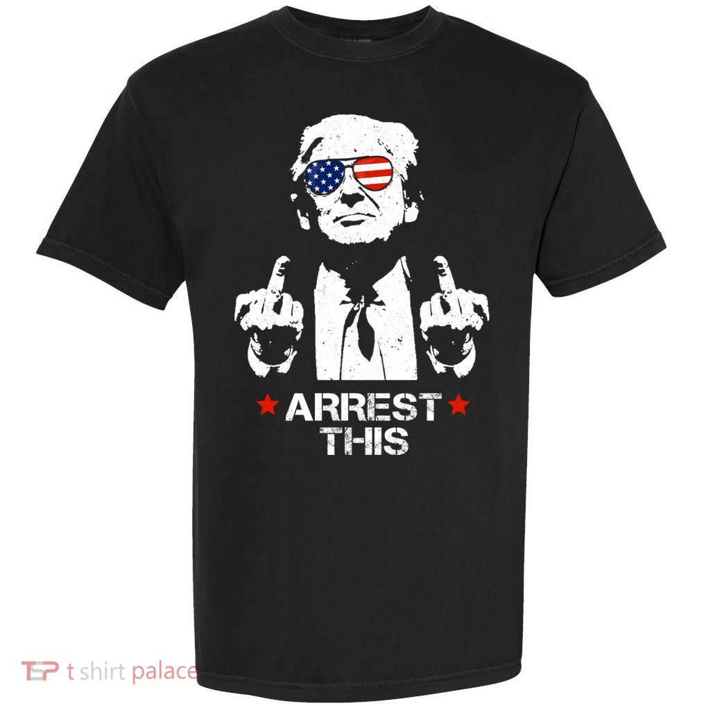 Donald Trump Arrest This Funny 2024 Election Garment-Dyed Heavyweight T-Shirt