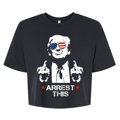 Donald Trump Arrest This Funny 2024 Election Bella+Canvas Jersey Crop Tee