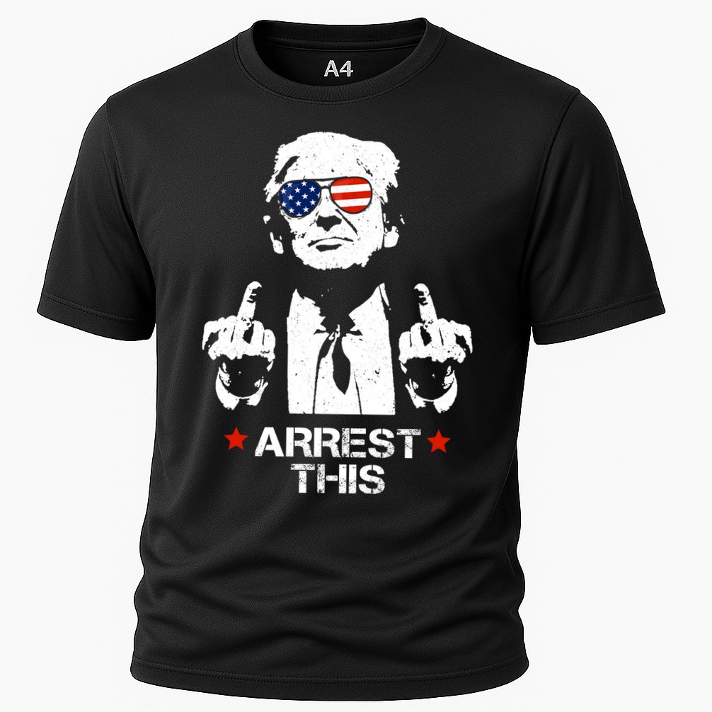 Donald Trump Arrest This Funny 2024 Election Cooling Performance Crew T-Shirt