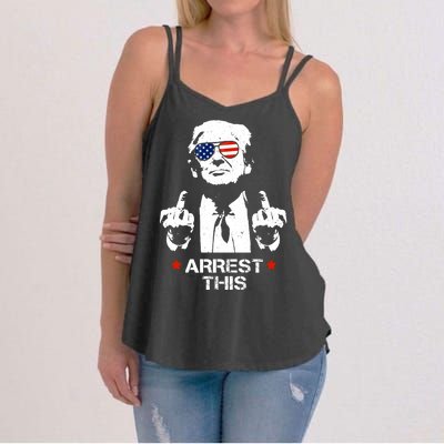 Donald Trump Arrest This Funny 2024 Election Women's Strappy Tank