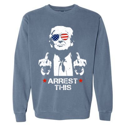 Donald Trump Arrest This Funny 2024 Election Garment-Dyed Sweatshirt
