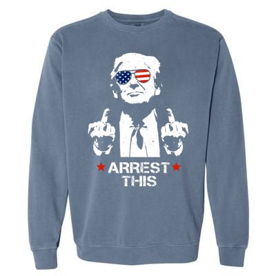 Donald Trump Arrest This Funny 2024 Election Garment-Dyed Sweatshirt