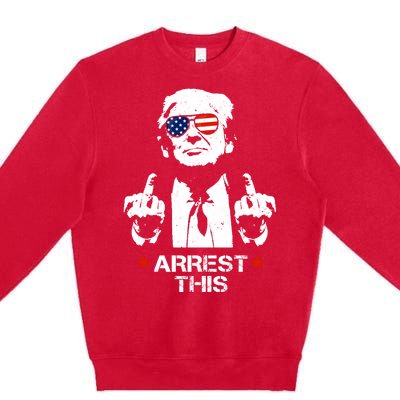 Donald Trump Arrest This Funny 2024 Election Premium Crewneck Sweatshirt