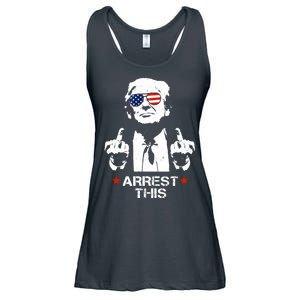 Donald Trump Arrest This Funny 2024 Election Ladies Essential Flowy Tank