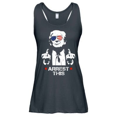 Donald Trump Arrest This Funny 2024 Election Ladies Essential Flowy Tank
