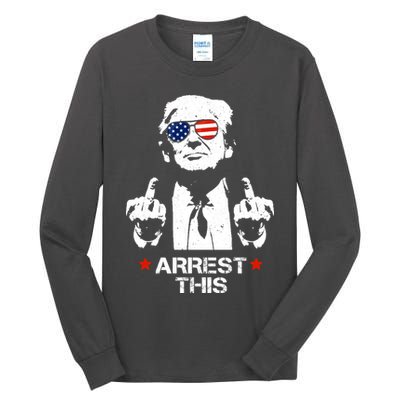 Donald Trump Arrest This Funny 2024 Election Tall Long Sleeve T-Shirt