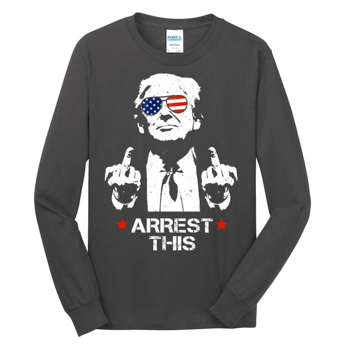 Donald Trump Arrest This Funny 2024 Election Tall Long Sleeve T-Shirt