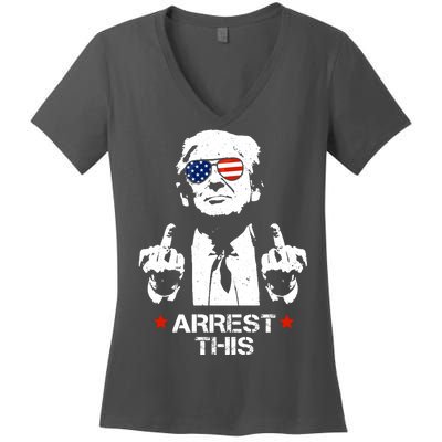 Donald Trump Arrest This Funny 2024 Election Women's V-Neck T-Shirt