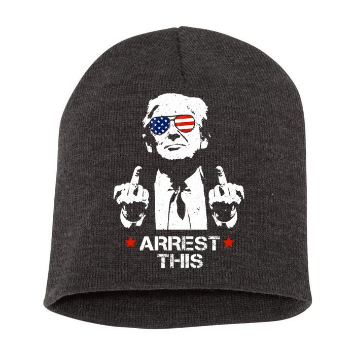 Donald Trump Arrest This Funny 2024 Election Short Acrylic Beanie