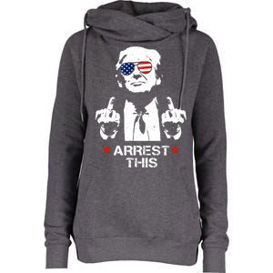 Donald Trump Arrest This Funny 2024 Election Womens Funnel Neck Pullover Hood