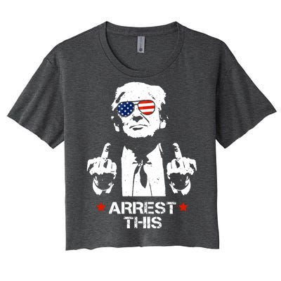 Donald Trump Arrest This Funny 2024 Election Women's Crop Top Tee