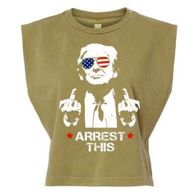 Donald Trump Arrest This Funny 2024 Election Garment-Dyed Women's Muscle Tee