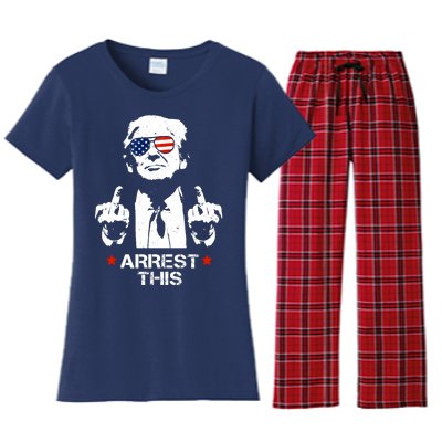 Donald Trump Arrest This Funny 2024 Election Women's Flannel Pajama Set