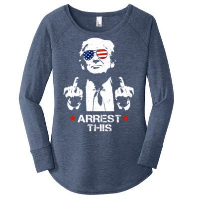 Donald Trump Arrest This Funny 2024 Election Women's Perfect Tri Tunic Long Sleeve Shirt