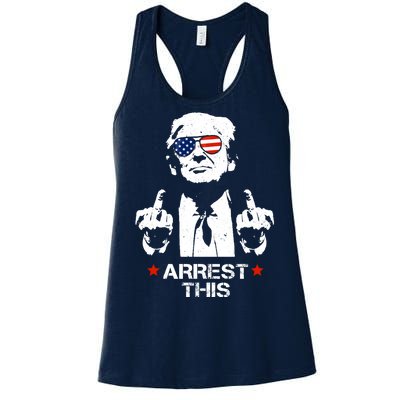 Donald Trump Arrest This Funny 2024 Election Women's Racerback Tank