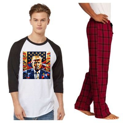 Donald Trump Art Cubist Raglan Sleeve Pajama Set