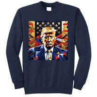 Donald Trump Art Cubist Tall Sweatshirt