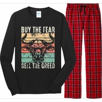 Day Trader Buy The Fear Sell The Greed Stock Market Long Sleeve Pajama Set