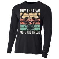 Day Trader Buy The Fear Sell The Greed Stock Market Cooling Performance Long Sleeve Crew