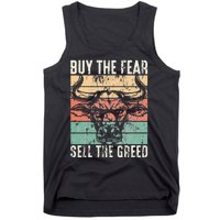 Day Trader Buy The Fear Sell The Greed Stock Market Tank Top