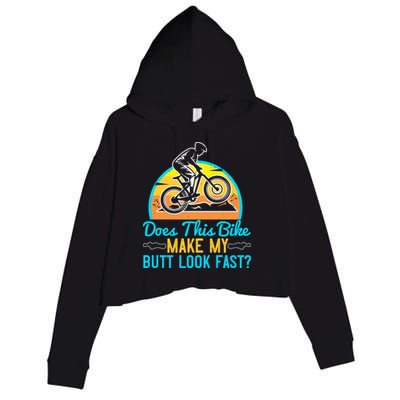 Does This Bike Make My Butt Look Fast Mountain Biking Crop Fleece Hoodie